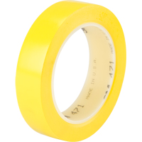 471 Vinyl Tape, 25.4 mm (1") W x 32.9 m (108') L, 5.3 mils, Yellow Rock Safety Industrial Ltd