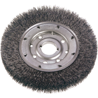Brosses rotatives &agrave; fils cr&ecirc;p&eacute;s - Face &eacute;troite, 6" dia., Fils 0,014", Arbre 1-1/4" Rock Safety Industrial Ltd