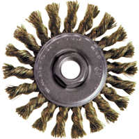 High Speed Small Grinder Knot Wire Wheel Brush, 4" Dia., 0.02" Fill, 5/8"-11 Arbor, Steel Rock Safety Industrial Ltd