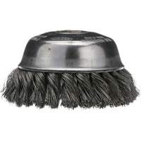 Brosse boisseau &agrave; fil nou&eacute;, 4" dia. x 5/8"-11 arbre Rock Safety Industrial Ltd