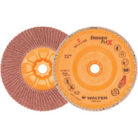 Disque &agrave; lamelles Enduro-Flex, 5" x 5/8"-11, Type 27, Grain 60, Alumine de zirconium Rock Safety Industrial Ltd