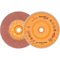 Disque &agrave; lamelles Enduro-Flex, 5" x 5/8"-11, Type 27, Grain 80, Alumine de zirconium Rock Safety Industrial Ltd