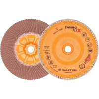Disque &agrave; lamelles Enduro-Flex, 5" x 5/8"-11, Type 27, Grain 120, Alumine de zirconium Rock Safety Industrial Ltd