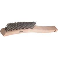 Brosses de grattage &agrave; manche long, garnissage en V, Acier inoxydable, 3 x 19 rangs de fils, Longueur 13-3/4" Rock Safety Industrial Ltd