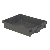 Contenants Stack-N-Nest Polylewton, 6,1" x 29,6" x 22,4", Gris Rock Safety Industrial Ltd