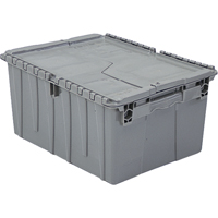 Contenants de distribution Flipak en plastique poly&eacute;thyl&egrave;ne (PE), 11,8" x 9,8" x 7,7", Gris Rock Safety Industrial Ltd