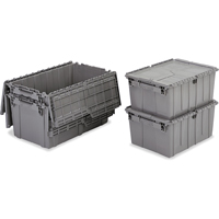 Contenants de distribution Flipak en plastique poly&eacute;thyl&egrave;ne (PE), 11,8" x 9,8" x 7,7", Gris Rock Safety Industrial Ltd