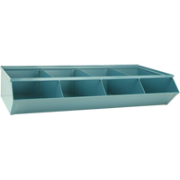 Bacs sectionnels superposables, Cap. 100 lb, 37" la x 18-3/4" p x 7-1/2" h, Bleu Rock Safety Industrial Ltd