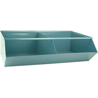 Bacs sectionnels superposables, Cap. 100 lb, 37" la x 24" p x 11" h, Bleu Rock Safety Industrial Ltd