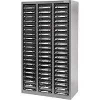 KPC-300 Parts Cabinet, Galvanized Steel, 60 Drawers, 21-3/10" x 10-2/5" x 36-9/10", Grey Rock Safety Industrial Ltd