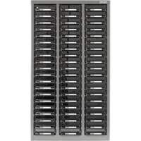 KPC-300 Parts Cabinet, Galvanized Steel, 60 Drawers, 21-3/10" x 10-2/5" x 36-9/10", Grey Rock Safety Industrial Ltd