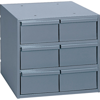Casiers &agrave; tiroirs industriels, 6 tiroirs, 11-3/4" la x 11-5/8" p x 10-7/8" h, Gris Rock Safety Industrial Ltd