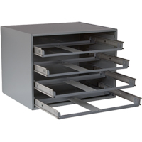 Compartment Box Cabinets, Steel, 4 Slots, 20" W x 15-3/4" D x 15" H, Grey Rock Safety Industrial Ltd