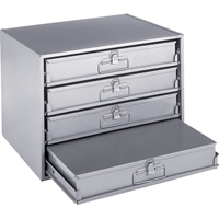 Compartment Box Cabinets, Steel, 4 Slots, 20" W x 15-3/4" D x 15" H, Grey Rock Safety Industrial Ltd