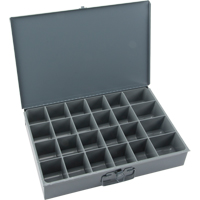 Compartment Scoop Boxes, Steel, 24 Slots, 18" W x 12" D x 3" H, Grey Rock Safety Industrial Ltd