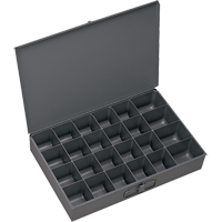 Compartment Scoop Boxes, Steel, 24 Slots, 13-3/8" W x 9-1/4" D x 2" H, Grey Rock Safety Industrial Ltd