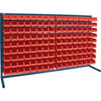 Louvered Rack with Bins, 144 Bins, 72" W x 15" D x 40" H Rock Safety Industrial Ltd