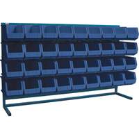 Louvered Rack with Bins, 36 Bins, 72" W x 15" D x 40" H Rock Safety Industrial Ltd