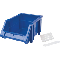 Stack & Hang Bin, 4-13/16" W x 3-3/16" H x 7-1/8" D, Blue Rock Safety Industrial Ltd