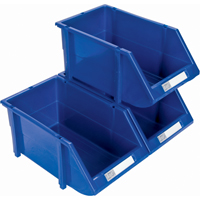 Stack & Hang Bin, 4-13/16" W x 3-3/16" H x 7-1/8" D, Blue Rock Safety Industrial Ltd