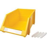 Stack & Hang Bin, 8-3/16" W x 6-3/16" H x 14" D, Yellow Rock Safety Industrial Ltd