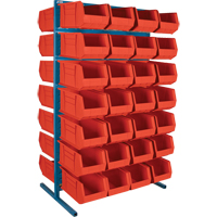 Double-Sided Stationary Bin Rack, 36" W x 24" D x 61" H, 56 Bins Rock Safety Industrial Ltd