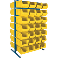 Double-Sided Stationary Bin Rack, 36" W x 24" D x 61" H, 56 Bins Rock Safety Industrial Ltd