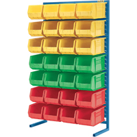 Stationary Bin Racks  -Single-Sided - Rack Only, 36" W x 12" D x 61" H Rock Safety Industrial Ltd