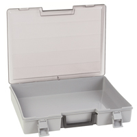 Boîte &agrave; compartiments, Plastique, 15-1/2" la x 11-3/4" p, 2-1/2" h, Gris Rock Safety Industrial Ltd