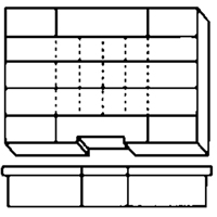 Boîte &agrave; compartiments, Plastique, 15-1/2" la x 11-3/4" p, 2-1/2" h, Gris Rock Safety Industrial Ltd