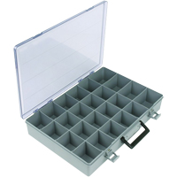 Boîte &agrave; compartiments, Plastique, 24 compartiments, 15-1/2" la x 11-3/4" p, 2-1/2" h, Gris Rock Safety Industrial Ltd