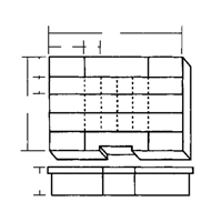 Boîte &agrave; compartiments, Plastique, 24 compartiments, 15-1/2" la x 11-3/4" p, 2-1/2" h, Gris Rock Safety Industrial Ltd