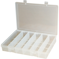Compact Polypropylene Compartment Cases, 11" W x 6-3/4" D x 1-3/4" H, 6 Compartments Rock Safety Industrial Ltd
