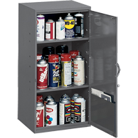 Armoires utilitaires, Acier, 2 Tablettes, 32-3/4" h x 19-7/8" la x 14-1/4" P, Gris Rock Safety Industrial Ltd