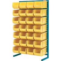 Single-Sided Stationary Bin Rack, 36" W x 12" D x 61" H, 28 Bins Rock Safety Industrial Ltd