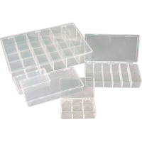 Boîte &agrave; compartiments K-Resin, Plastique, 36 compartiments, 6-9/16" la x 9-5/8" p, 1-1/2" h, Transparent Rock Safety Industrial Ltd