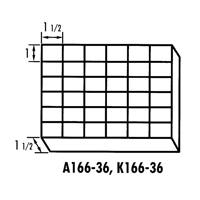 Boîte &agrave; compartiments K-Resin, Plastique, 36 compartiments, 6-9/16" la x 9-5/8" p, 1-1/2" h, Transparent Rock Safety Industrial Ltd
