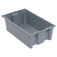 Contenants Stack & Nest, 6" x 18" x 11", Gris Rock Safety Industrial Ltd