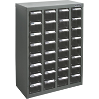 KPC-500 Parts Cabinet, Galvanized Steel, 32 Drawers, 18-1/10" x 8-7/10" x 25-3/5", Grey Rock Safety Industrial Ltd