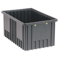 Bacs divisibles conducteurs, Polypropyl&egrave;ne, 10-7/8" la x 16-1/2" p x 8" h, Noir Rock Safety Industrial Ltd