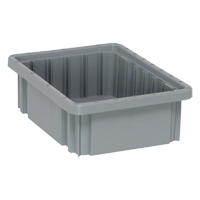 Divider Box&reg; Containers, Plastic, 10.9" W x 8.3" D x 3.5" H, Grey Rock Safety Industrial Ltd