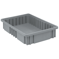 Contenants Divider Box, Plastique, 16,5" la x 10,9" p x 3,5" h, Gris Rock Safety Industrial Ltd