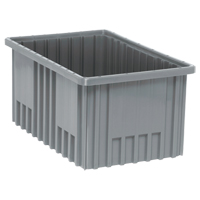 Contenants Divider Box, Plastique, 16,5" la x 10,9" p x 8" h, Gris Rock Safety Industrial Ltd