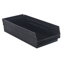 Bac pour &eacute;tag&egrave;re &eacute;conomique, 8-3/8" la, 4" h x 17-7/8" p, Noir Rock Safety Industrial Ltd