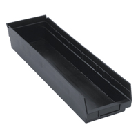 Bac pour &eacute;tag&egrave;re &eacute;conomique, 6-5/8" la, 4" h x 23-5/8" p, Noir Rock Safety Industrial Ltd