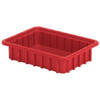 Contenants Divider Box, Poly&eacute;thyl&egrave;ne, 22,4" la x 17,4" p x 5" h, Rouge Rock Safety Industrial Ltd