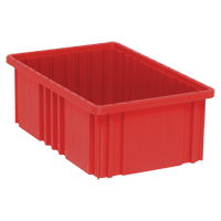 Contenants Divider Box, Plastique, 16,5" la x 10,9" p x 6" h, Rouge Rock Safety Industrial Ltd