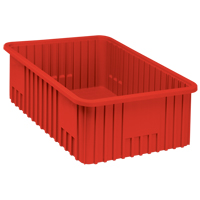Contenants Divider Box, Plastique, 22,5" la x 17,5" p x 8" h, Rouge Rock Safety Industrial Ltd
