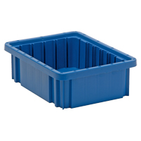 Divider Box&reg; Containers, Plastic, 10.9" W x 8.3" D x 3.5" H, Blue Rock Safety Industrial Ltd