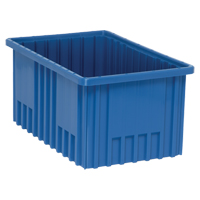 Contenants Divider Box, Plastique, 16,5" la x 10,9" p x 8" h, Bleu Rock Safety Industrial Ltd